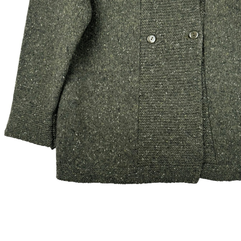 Kerry Traditions 100% Wool Cardigan Size M Green Womens Two Raws Button closure - Picture 2 of 7